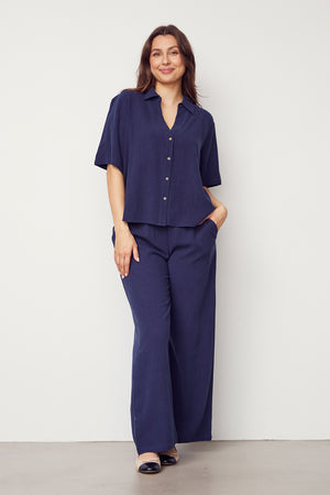 I SAY Pearl s/s Shirt Shirts 640 Navy