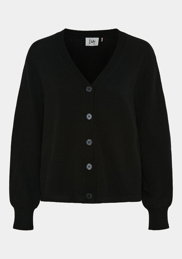 I SAY Robin Cardigan Knitwear 900 Black