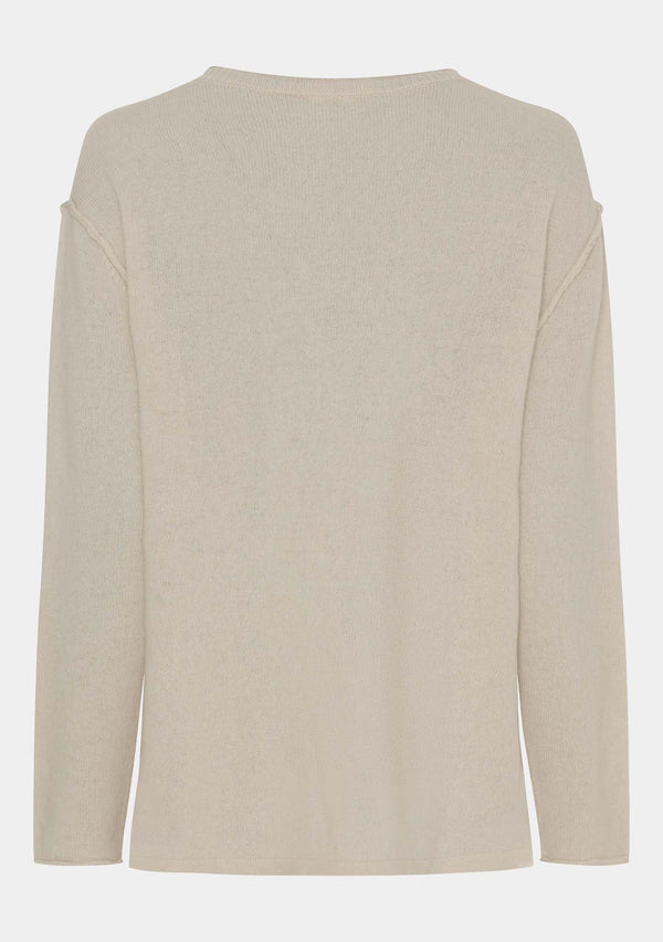 I SAY Robin V-Neck Pullover Knitwear 146 Cream