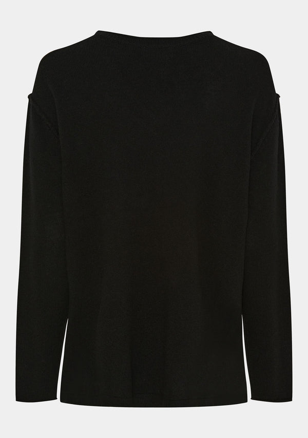 I SAY Robin V-Neck Pullover Knitwear 900 Black