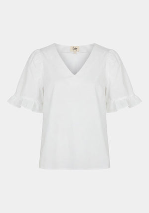 I SAY Sigga Flounce Blouse Blouses 100 White