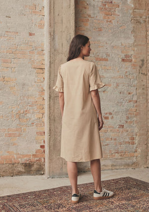 I SAY Sigga Flounce Dress Dresses 102 Camel