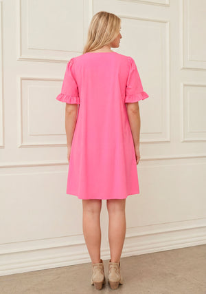 I SAY Sigga Flounce Dress Dresses 550 Fresh Pink