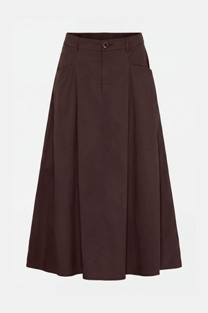 I SAY Sigga Long Skirt Skirts 356 Dark brown