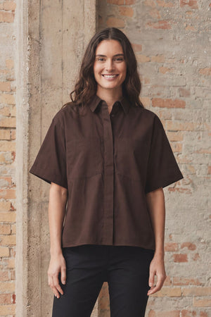 I SAY Sigga Pocket Shirt Shirts 356 Dark brown