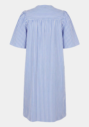 I SAY Sigga Poplin Dress Dresses N38 Light Blue/White Stripe