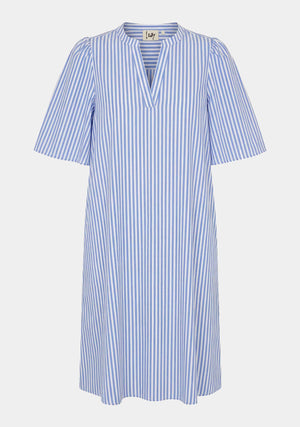 I SAY Sigga Poplin Dress Dresses N38 Light Blue/White Stripe