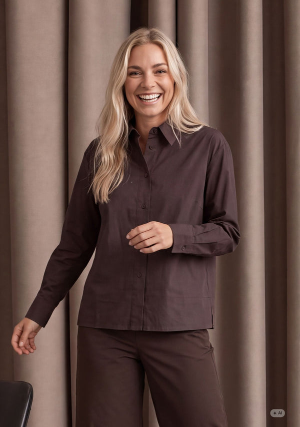 I SAY Sigga Shirt Jacket Shirts 356 Dark brown