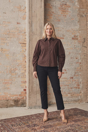 I SAY Sigga Sleeve Shirt Shirts 356 Dark brown