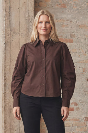 I SAY Sigga Sleeve Shirt Shirts 356 Dark brown