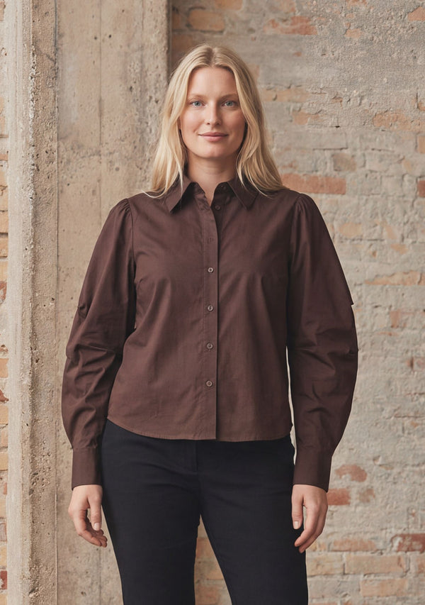 I SAY Sigga Sleeve Shirt Shirts 356 Dark brown