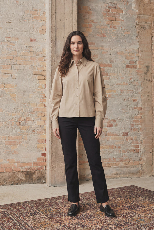 I SAY Sigga Sleeve Shirt Shirts 366 Light Taupe