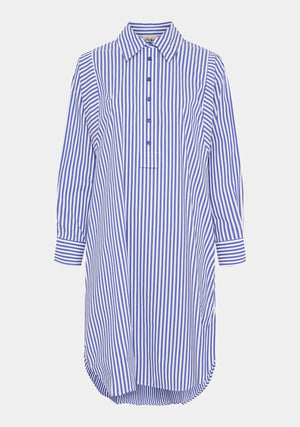 I SAY Sigga Striped Dress Dresses N17 Jeans Blue Stripe