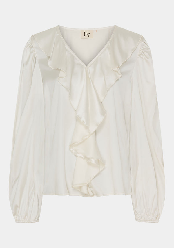 I SAY Steff Flounce Blouse Blouses 101 Broken White