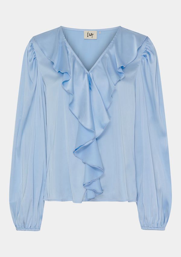 I SAY Steff Flounce Blouse Blouses 619 Light Blue