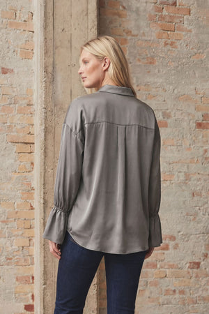 I SAY Steff Flounce Shirt Shirts 911 Grey