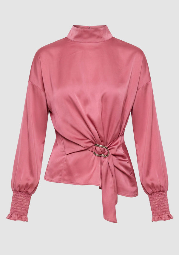 I SAY Steff Highneck Blouse Blouses 402 Blush