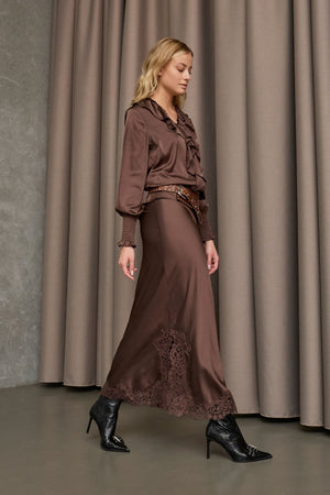 I SAY Steff Smock Blouse Blouses 356 Dark brown
