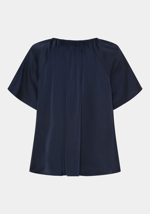 I SAY Steff s/s Blouse Blouses 640 Navy