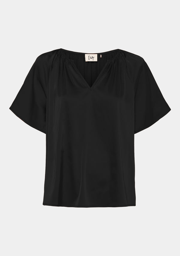 I SAY Steff s/s Blouse Blouses 900 Black