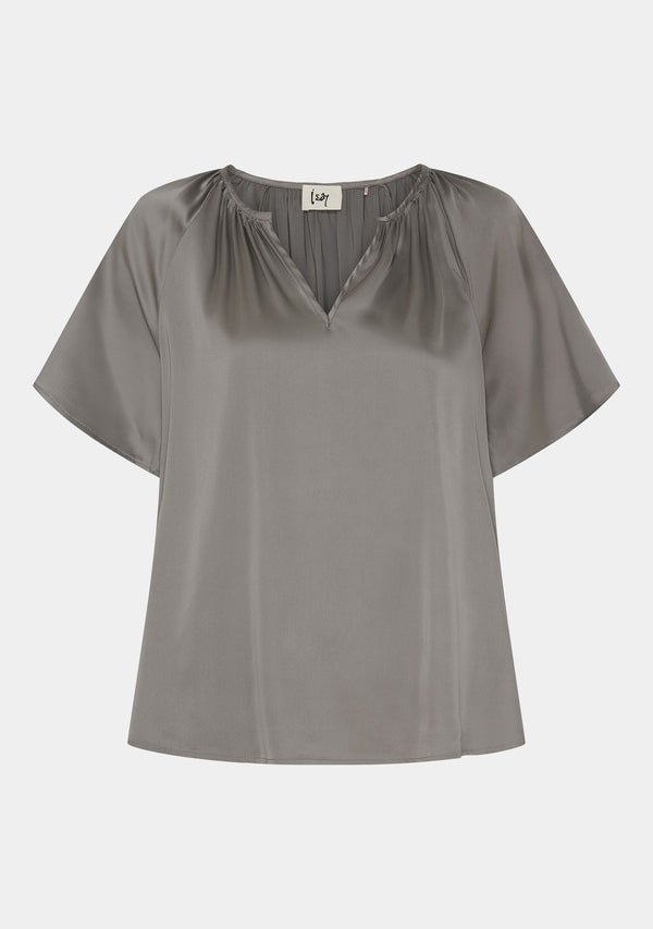 I SAY Steff s/s Blouse Blouses 911 Grey