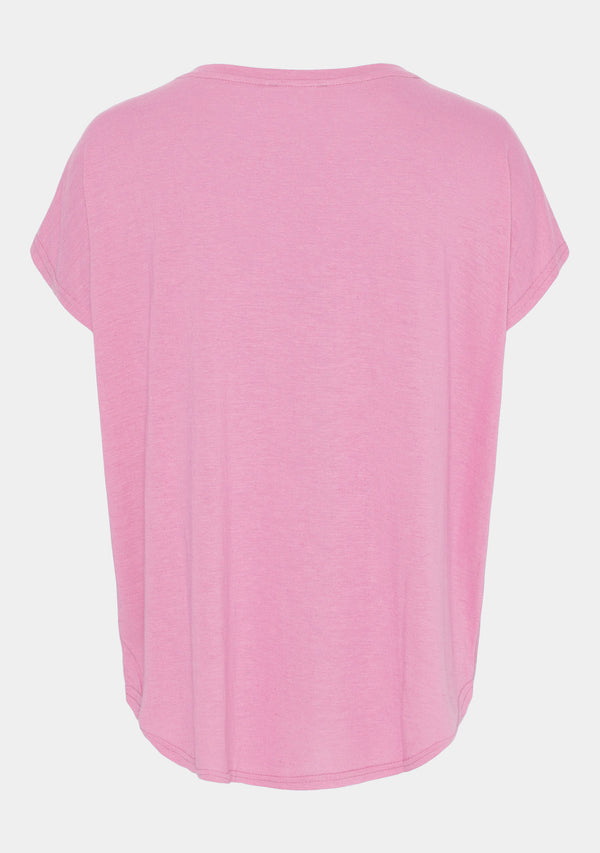 I SAY Tess O-Neck T-Shirt T-Shirts 516 Pink