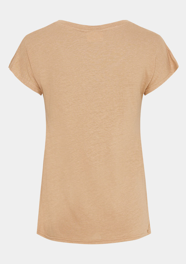 I SAY Tess V-Neck T-Shirt T-Shirts 102 Camel