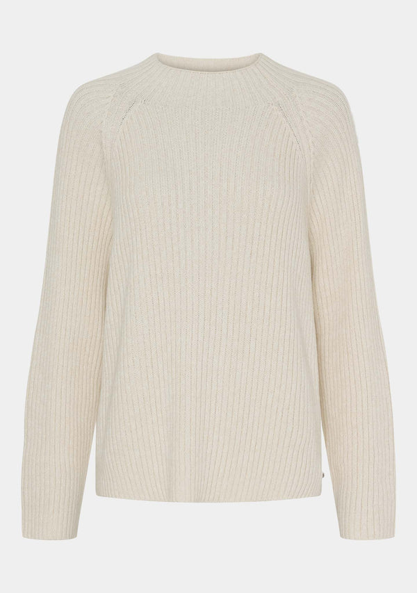 I SAY Tine Highneck Pullover Knitwear 172 Desert Melange