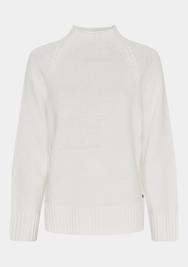 I SAY Tine Slit Pullover Knitwear 101 Broken White