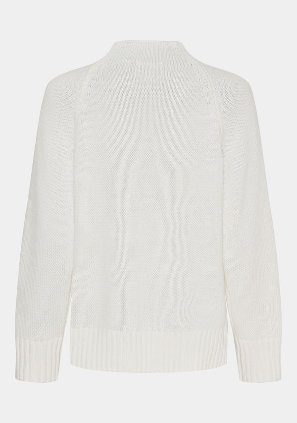 I SAY Tine Slit Pullover Knitwear 101 Broken White