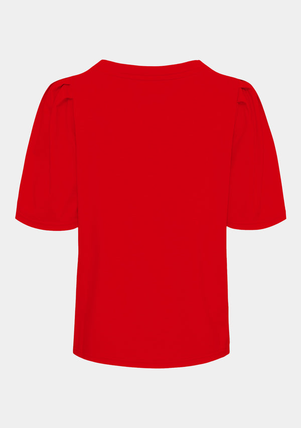 I SAY Tinni V-Neck T-Shirt Basics 432 Fresh Red