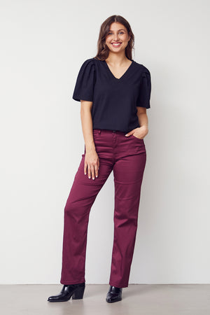 I SAY Tinni V-Neck T-Shirt Basics 900 Black