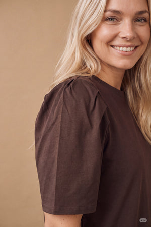 I SAY Tinni s/s T-Shirt Basics 356 Dark brown