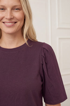 I SAY Tinni s/s T-Shirt Basics 419 Aubergine
