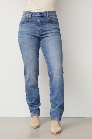 I SAY Torino Long Jeans Pants 600 Mid Marble Denim