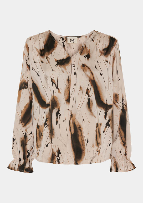 I SAY Venessa Blouse Blouses M11 Camel Drawing