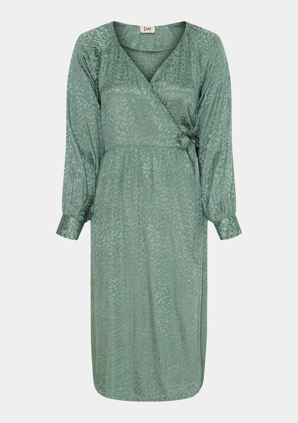 I SAY Vera Wrap Dress Dresses 832 Emerald