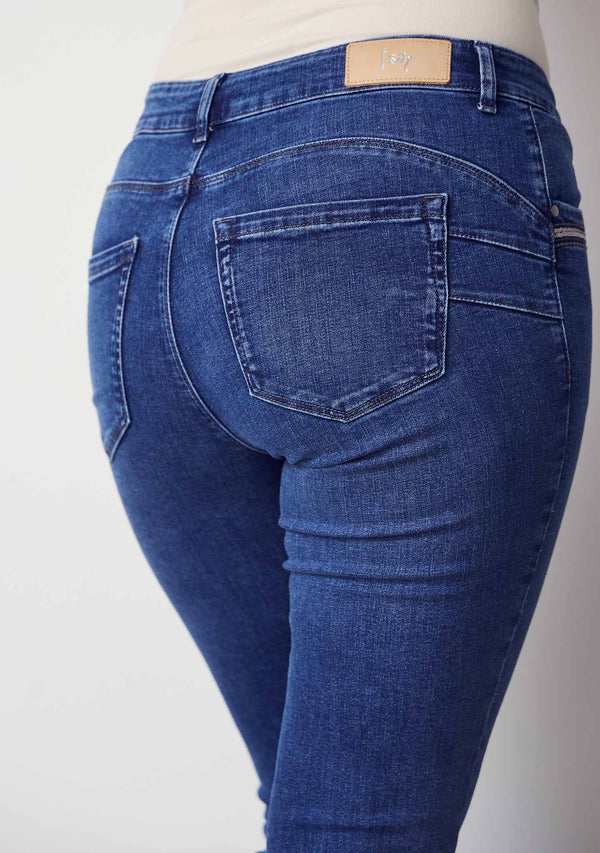I SAY Verona Deco Jeans Pants 700 Mid Denim Wash