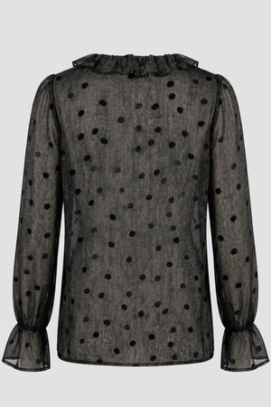 I SAY Vibse Flounce Shirt Shirts 337 Brown dots