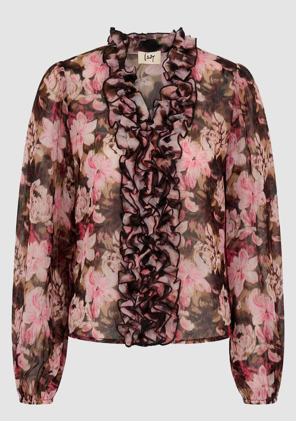 I SAY Vibse Ruffle Blouse Blouses 222 Flower