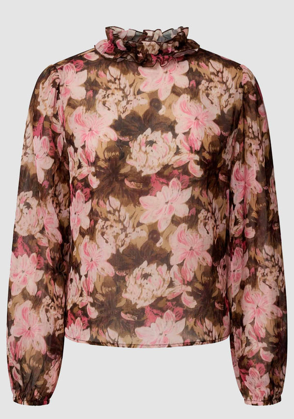 I SAY Vibse Ruffle Blouse Blouses 222 Flower