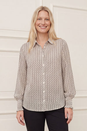 I SAY Vibse Shirt Shirts D36 Black Zig Zag