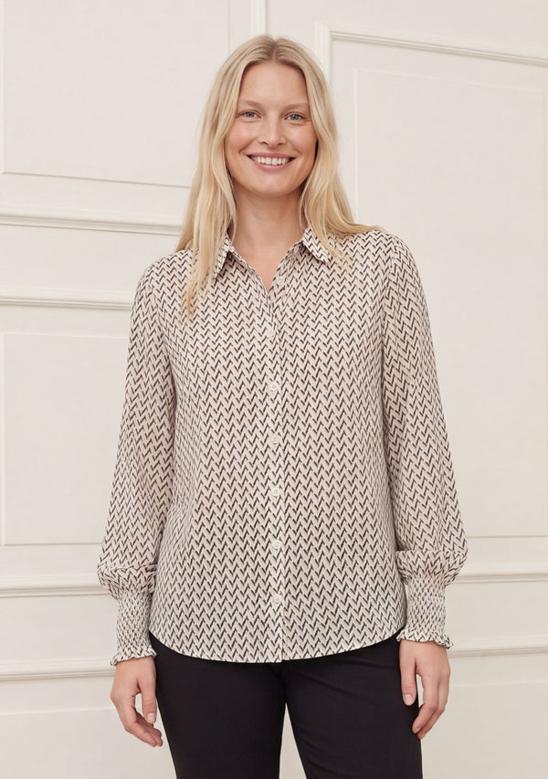 I SAY Vibse Shirt Shirts D36 Black Zig Zag