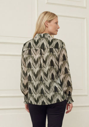 I SAY Vibse Shirt Shirts N11 Khaki ZigZag