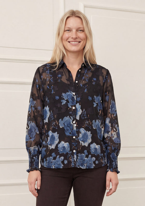 I SAY Vibse Shirt Shirts N44 Flower Border
