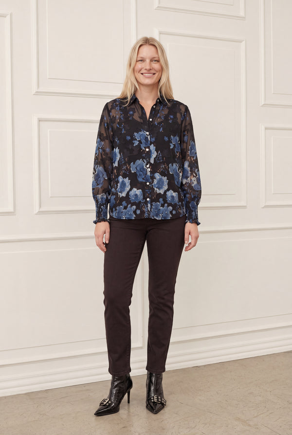 I SAY Vibse Shirt Shirts N44 Flower Border